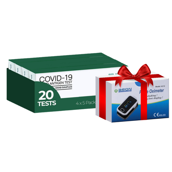 Salixium COVID-19 Rapid Self Test + Oximeter