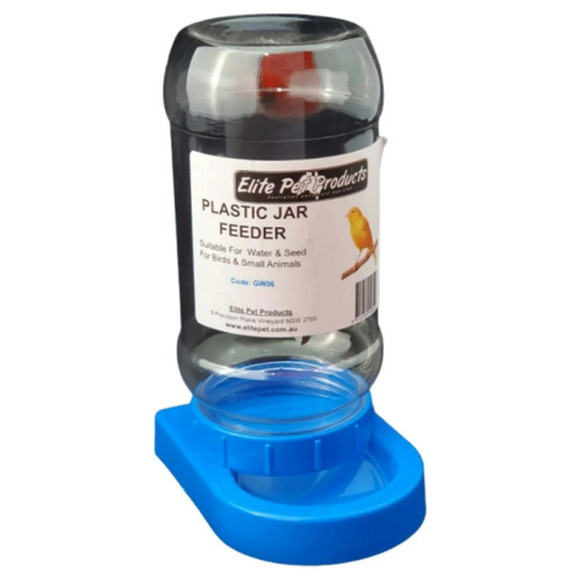 Elite Pet Plastic Mason Jar Feeder with Base 750g