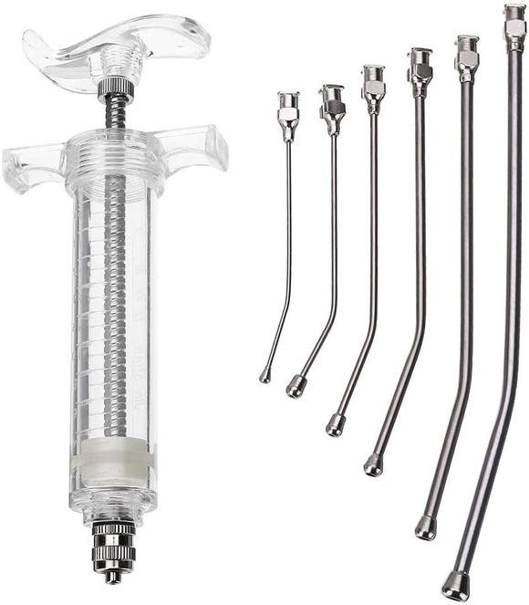 10ml Bird Crop Needle Bird Feeding Syringe 6pc Curved Gavage Tubes