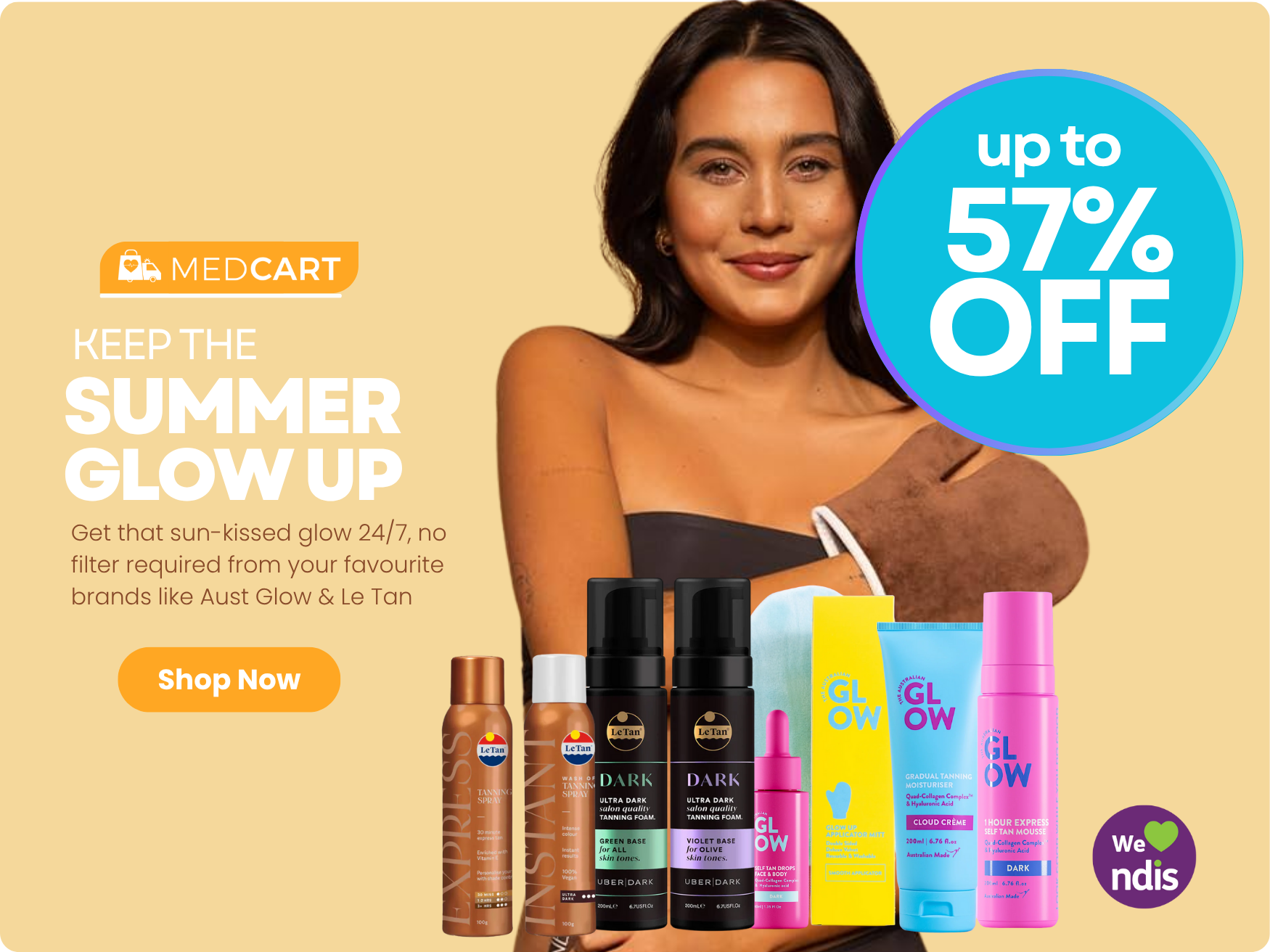 Keep The Summer Glow Up - Get up to 57% OFF on Self-Tanning Products
