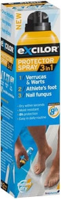 Excilor 3-in-1 Protector Spray - Anti-Fungal Nail Treatment - Water Resistant - Nail Fungus Treatment and Warts Treatment  for External Use Only   100ml