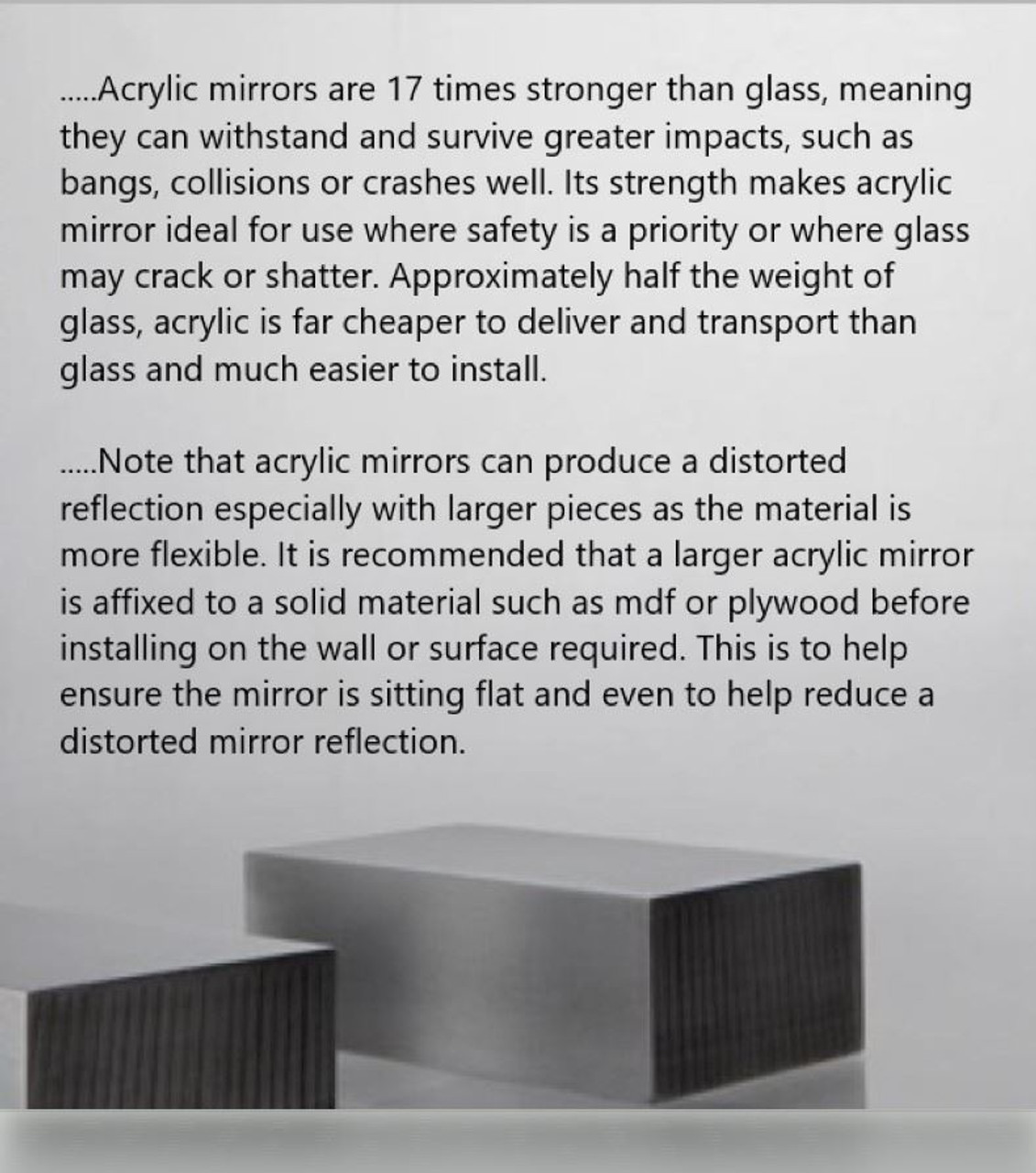 1/8 Acrylic/Plexiglass Mirror Cut-to-Size