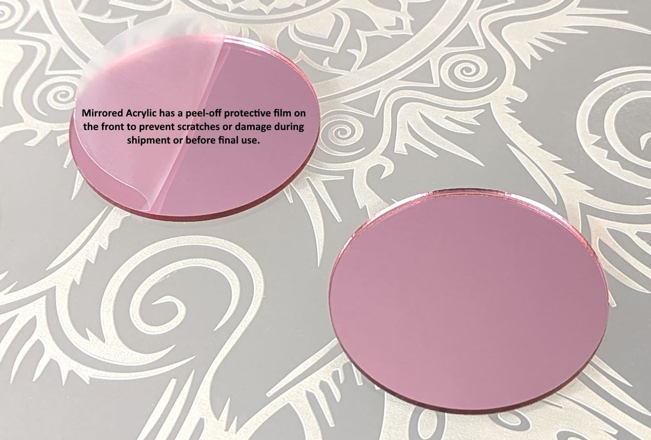 20 Laser Cut ROSE GOLD Mirror Acrylic Blank Round Discs Smooth