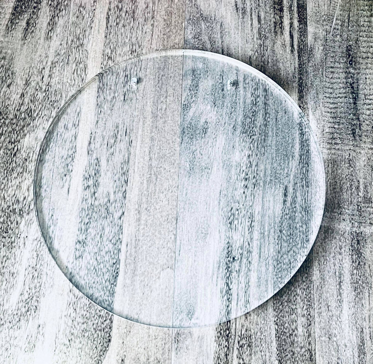 ONE Laser Cut Clear Acrylic Blank Round Disc with TWO HOLES for