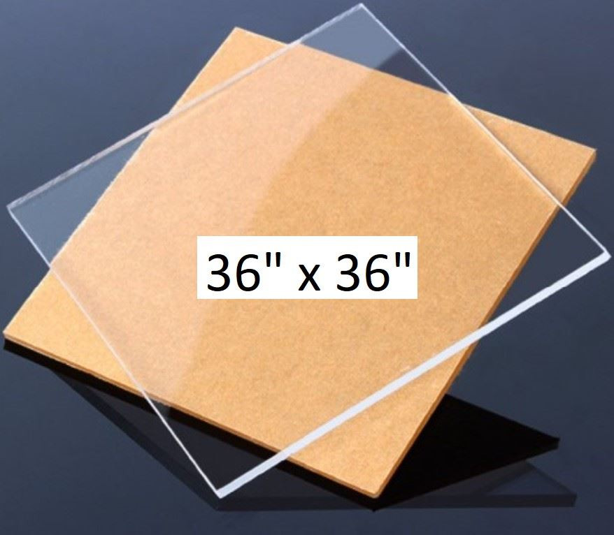 Clear Cast Acrylic Plexiglass Sheet (1 Piece) 1/4” Thick (6mm