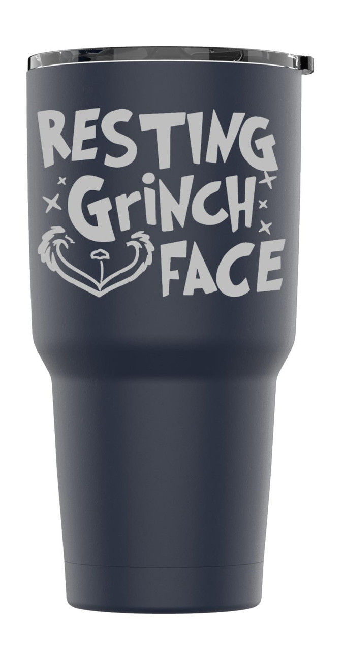 Resting Beach Face - Engraved Stainless Steel Tumbler, Yeti Style Cup,  Vacation Cup