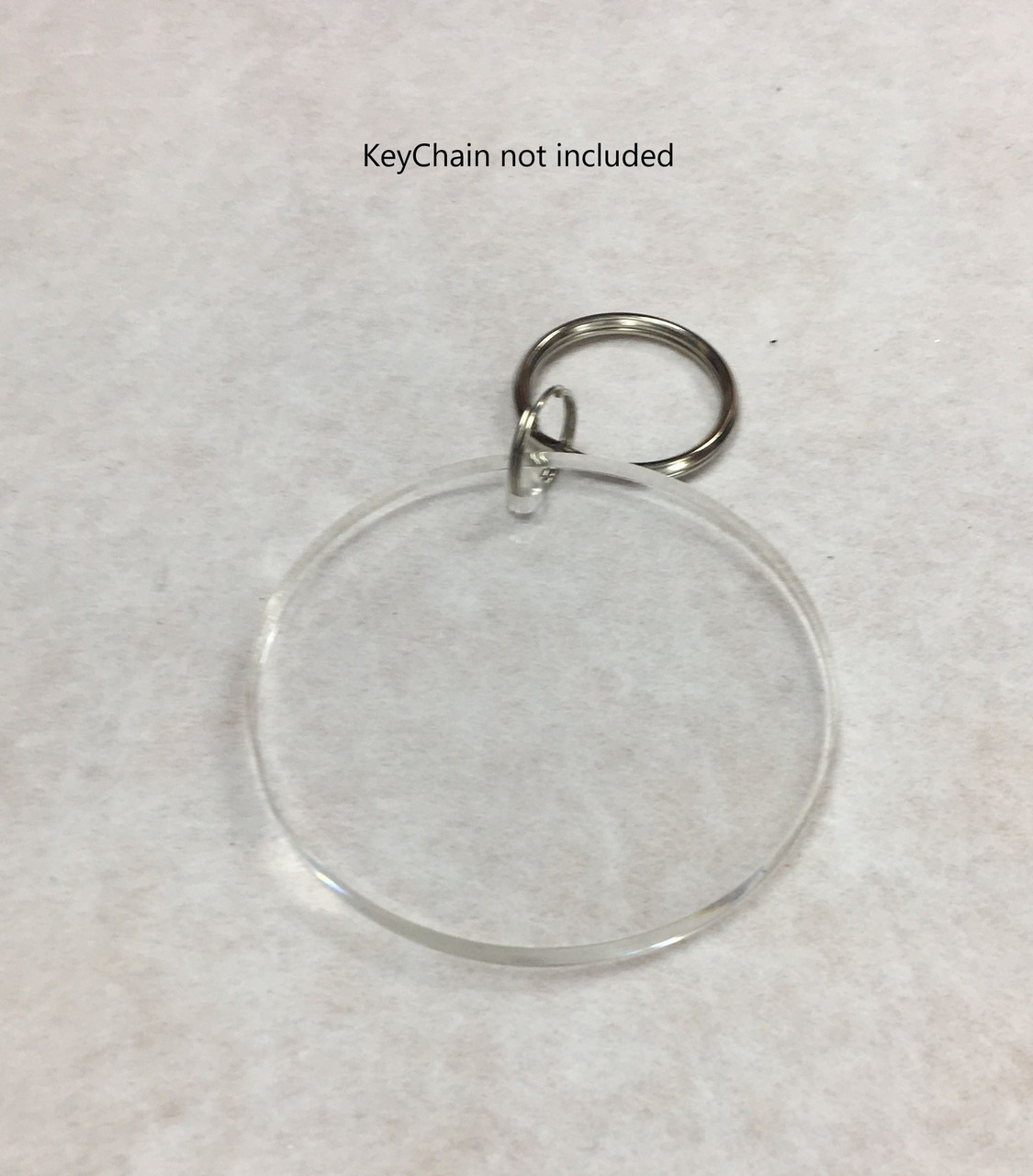 15pcs Clear Blank Acrylic Round Circle Key Chains Acrylic Tags,Clear  Acrylic Laser Cut Round Sheet with Hole (0.5)