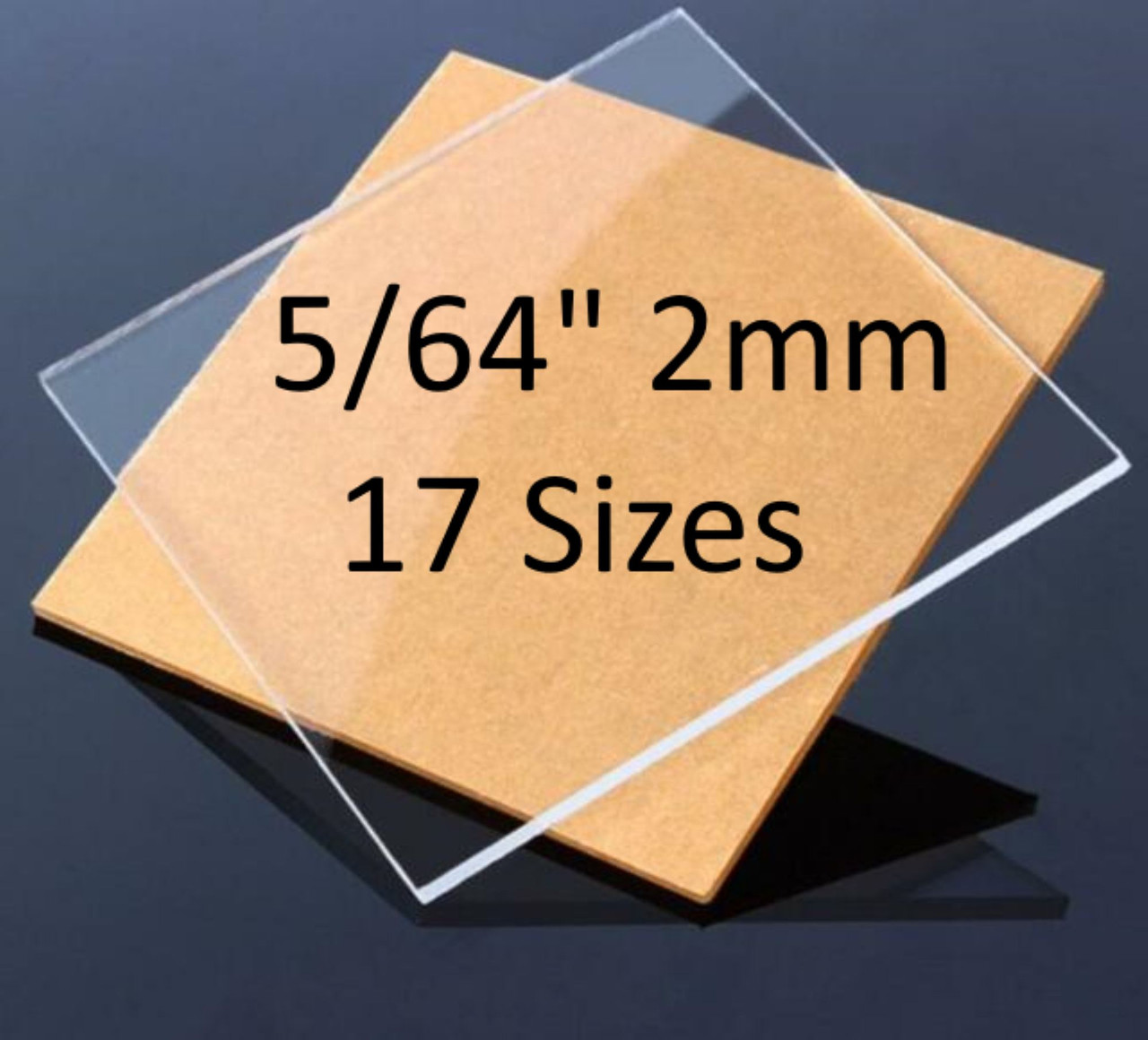 CLEAR Cast Acrylic Plexiglass Sheets 5/64” Thick (2mm) Easy to Cut Plastic  Plexi Glass with Protective Paper for Signs, DIY Display Projects, Crafts,  Shelves