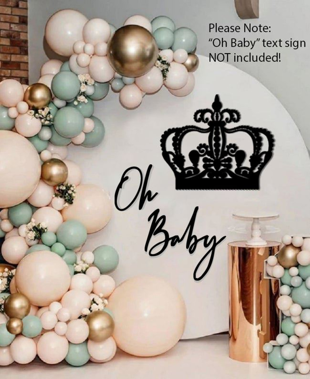 Unique Artisan Wooden Crown Nursery Birthday Party Wedding Celebration Home Decor Decoration Royal Princess Prince King Queen Crafts Diy Decoupage 2 Colour Options Available In 4 Sizes Style 1