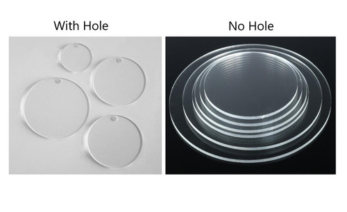40 Laser Cut Clear Acrylic Blank Round Discs 5/64 inch (2 mm) Thick 40 Laser Cut Clear Acrylic Blank Round Discs 5/64 inch (2 mm) Thick