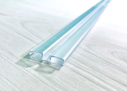 (CANADA ONLY) Long Clear PVC H-Style LIVING HINGE for 3/16" (4.5mm) or 1/8" (3mm) Material: Flexible Friction Dependent System for Plexiglass, Acrylic & More (CANADA ONLY)