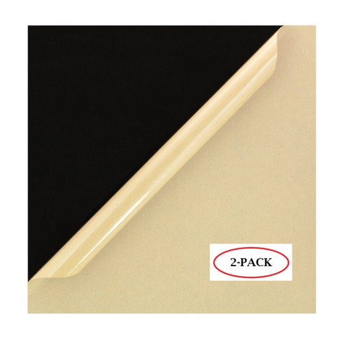 Black Cast Acrylic Plexiglass Sheets 12" x 12", [1/8" Thick (3mm)] - [2 Pack]