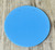 ONE Laser Cut BLUE Acrylic Blank Round Disc with TWO HOLES for Hanging: 1/8 inch (3 mm) thick