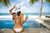 DAU Resting Beach Face Travel Tumbler with Splash Proof Lid