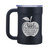 Laser Engraved An Apple A Day Stainless Steel Powder Coated Tumbler + Splash Proof Lid + 2 Straws*, Triple Wall Vacuum Insulated, Mug Coffee Cup Travel Camping Work