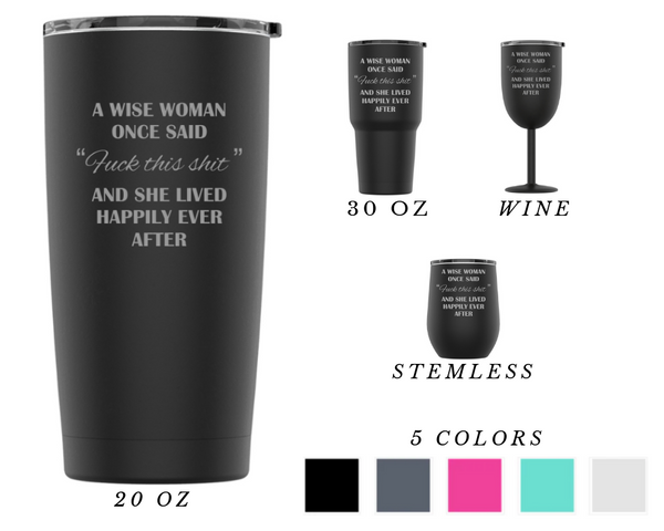 DAU Wise Woman Travel Tumbler with Splash Proof Lid