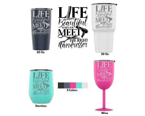 DAU Life Is Beautiful When You Meet The Right Hairdresser Travel Tumbler with Splash Proof Lid