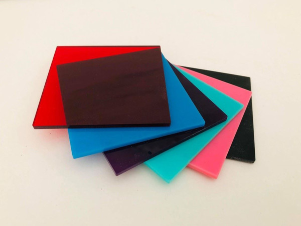 DAU 3 Pack Color Cast Acrylic Plexiglass Sheets 1/8" Thick (3mm)