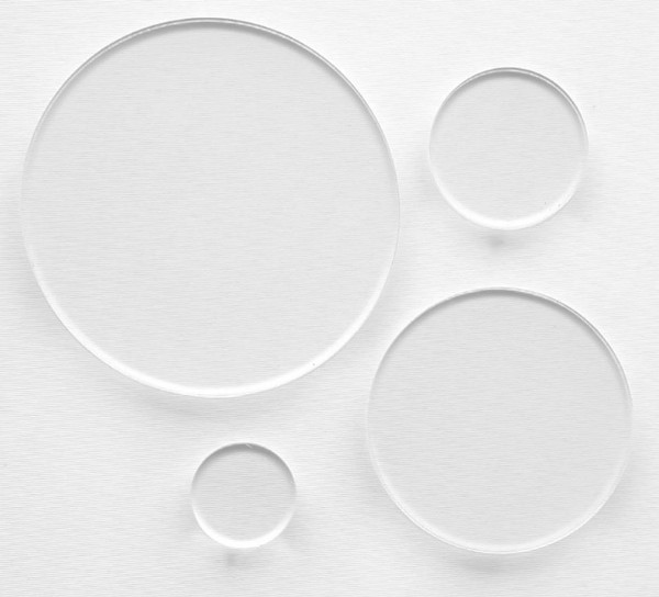 40 Laser Cut Clear Acrylic Blank Round Discs Smooth Edge Transparent