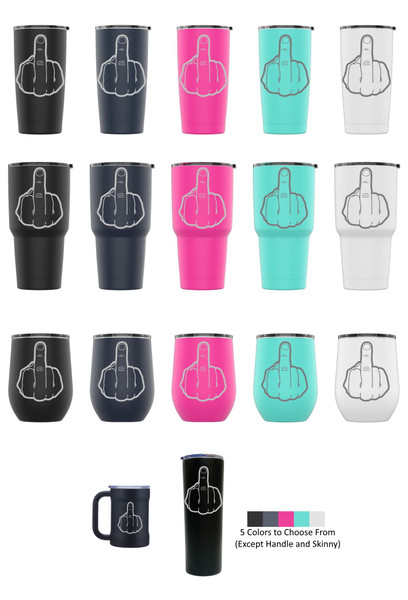 Laser Engraved NUMBER 1 Stainless Steel Powder Coated Tumbler + Splash Proof Lid + 2 Straws*, Triple Wall Vacuum Insulated Mug Coffee Cup Travel