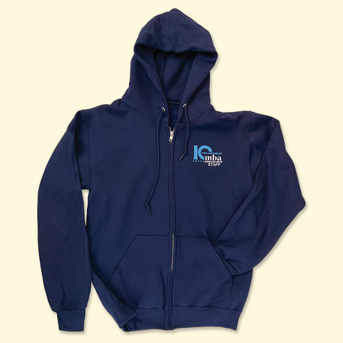 MBA Logo - 10 Year Anniversary (Navy Zipper Hoodie)