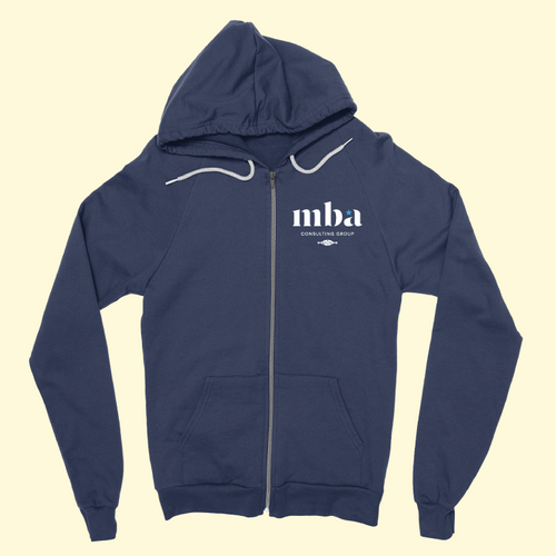 MBA Logo (Navy Zipper Hoodie)