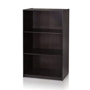 Modern 3-Shelf Bookcase in Espresso Wood Finish Q280-FEBCS198281