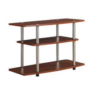 Modern Wood and Metal TV Stand in Cherry Brown Finish Q280-CETVS958781561