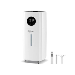 5.5Gal Humidifier with 360?° Nozzles and Wheels for Large Room-White B593-FP10880US