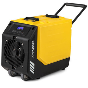 190 PPD Commercial Dehumidifier with Pump and 2 Wheels-Yellow - Color: Yellow D681-ES10403US-YE