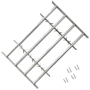  Adjustable Security Grille for Windows with 4 Crossbars 27.6"-41.3" A949-141386