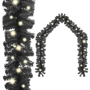 Garland Black PVC Extra Long Artificial Christmas Garland Other A949-329191