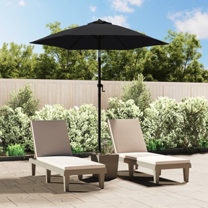 Garden Parasol Black and dark grey Aluminum, Polyester Medium A949-47210