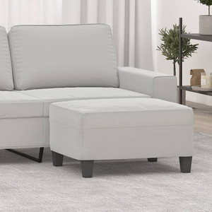 Footstool Light grey 100% polyester microfiber fabric, plywood A949-349362