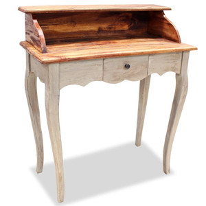 Writing Desk Mahogany, Grey Solid mahogany wood A949-244503