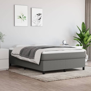 Bed Frame Dark Grey Polyester Full Modern Bed Frame A949-3120901