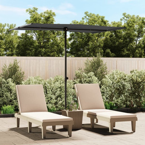 Garden Parasol Anthracite Polyester Medium Height-Adjustable A949-47338