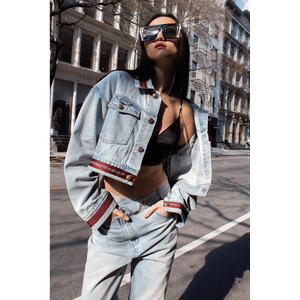 Danielle Denim Jacket with Red Lining T575-S0671383940