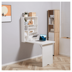 Wall Mount Desk Cabinet-White T575-S0671381538