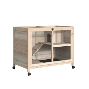Pet cage /Wood Rabbit Hutch-Natural T575-S0671387692