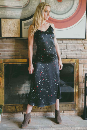 Andromeda Silk Dress - Galaxy T575-V0671371297