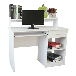 General Style Modern E1 15MM Chipboard Computer Desk White T575-S0671282587
