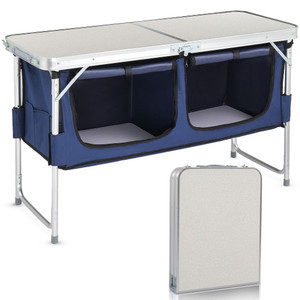 4 Ft Folding Camping Table with Storage T575-S0671365183