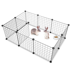 Pet Playpen, Small Animal Cage Indoor Portable Metal Wire Yard Fence for Small Animals, Guinea Pigs T575-S0671275134