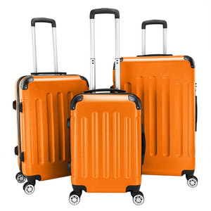 3-in-1 Portable ABS Trolley Case 20" / 24" / 28" Orange T575-S0671367524