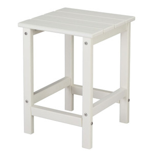 36*36*47cm Single Layer Square HDPE Side Table White T575-S0671276248