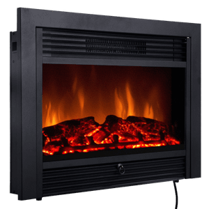 28.5 Inch Electric Fireplace Recessed with 3 Flame Colors - Color: Black - Size: 28.5 inches D681-FP10049US