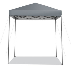 6.6 x 6.6 Feet Outdoor Pop-up Canopy Tent with UPF 50+ Sun Protection-Gray - Color: Gray D681-NP10849GR