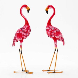 2-Piece Flamingo Garden Statue Set - Color: Red D681-GT3850