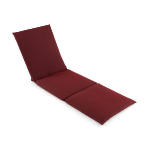 Outdoor Chaise Lounge Cushion Patio Furniture Folding Pad with Fixing Straps-Red - Color: Red D681-NP11525RE-1